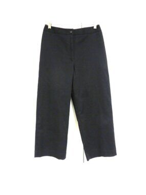 New! Coldwater Creek 10P Stretch Twill Crop Black Solid